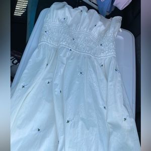 Long white flower dress